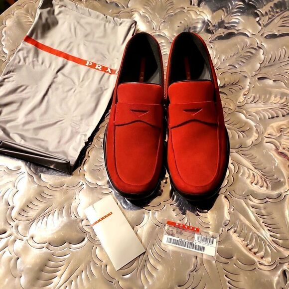 men size 61/2NIB, authentic  prada loafers gorgeous brand new!authentic  prada!! - Picture 1 of 10